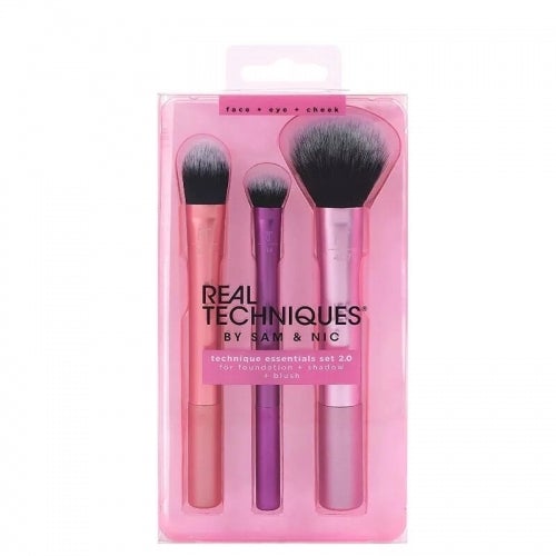 Real Techniques 簡易3步化妝掃3件套裝(面部+眼部+胭脂) Cruelty Free 平行進口-Suchprice® 優價網