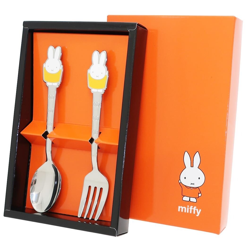 日本正版直送 Miffy 不銹鋼叉匙餐具套裝, 日本製造-Suchprice® 優價網