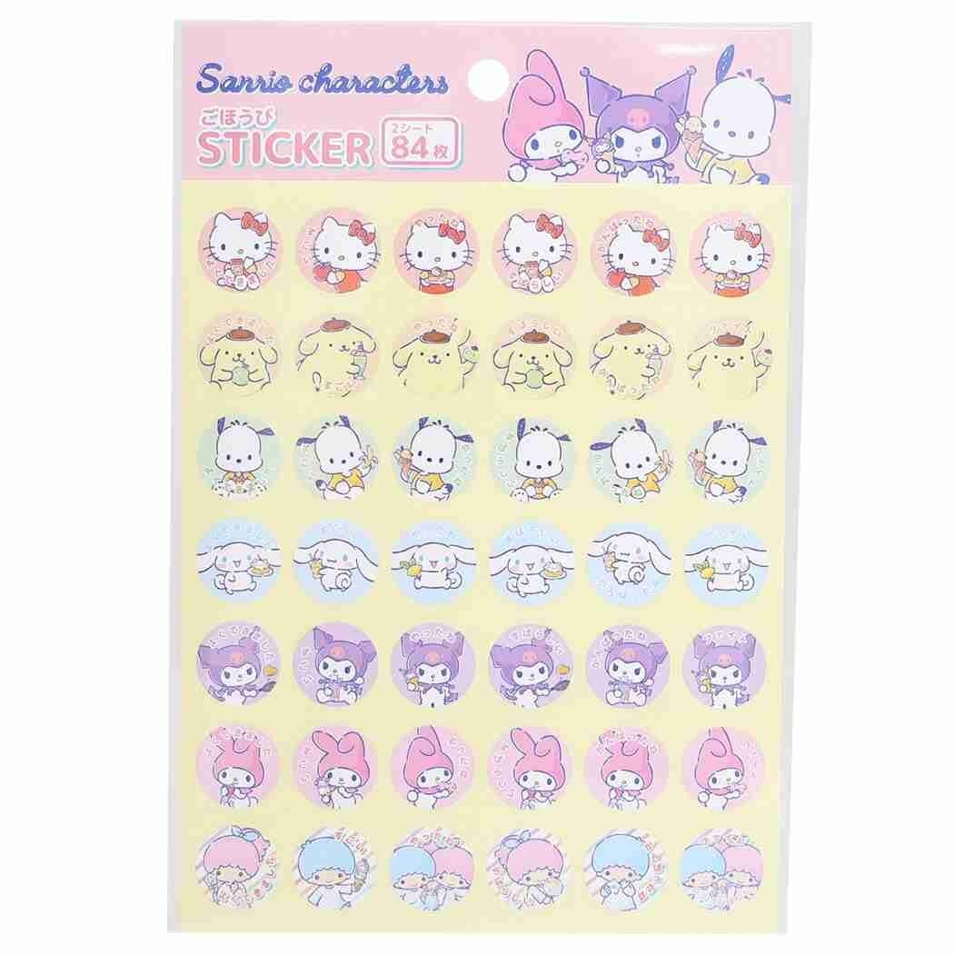 日本正版直送 Sanrio卡通人物84張獎勵貼紙 日本製-Suchprice® 優價網