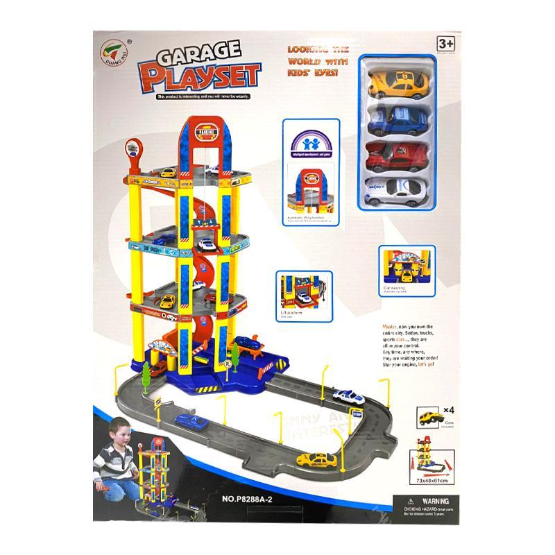 Royal Toys 多層停車場玩具組合（配4架小車）-Suchprice® 優價網