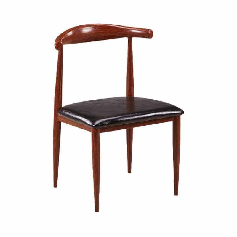 Suchprice® 優價網 A08 木紋金屬餐椅-紅胡桃色-1張-Suchprice® 優價網