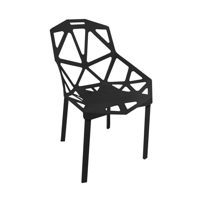 Suchprice® 優價網 A10 塑膠鋼腳餐椅-黑色 Black-1張-Suchprice® 優價網
