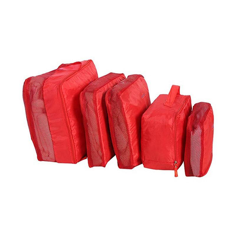 Suchprice® 優價網 旅行收納袋5件套-紅色-Suchprice® 優價網