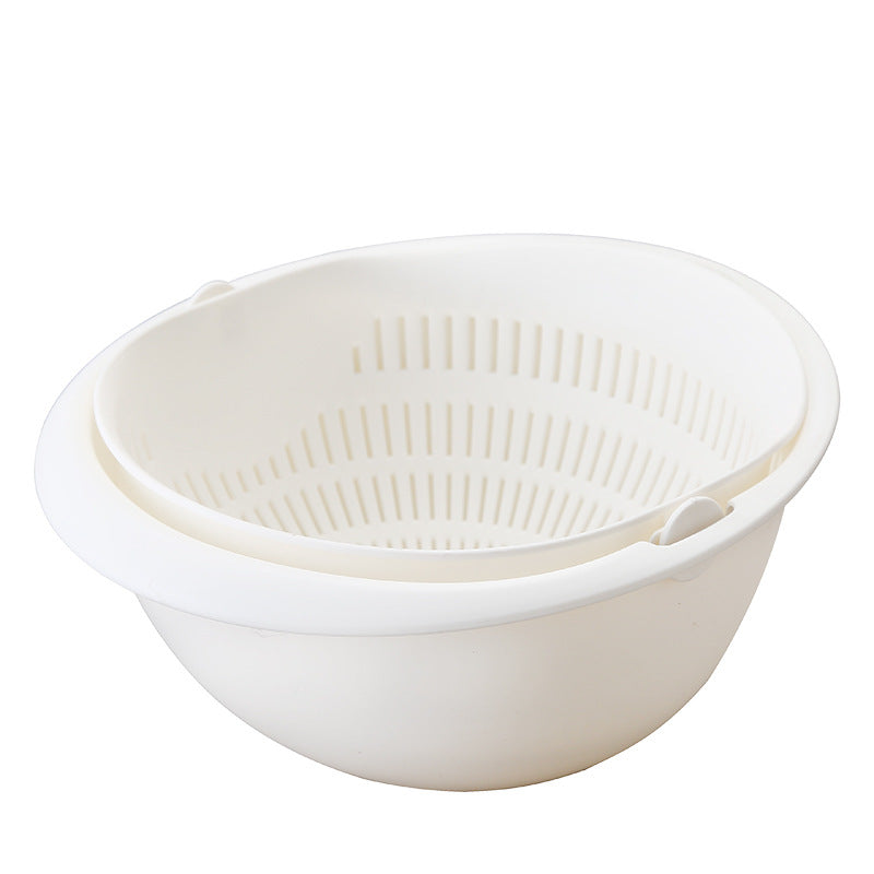 Suchprice® 優價網 P48旋轉筲箕洗菜籃瀝水盤-White-Suchprice® 優價網