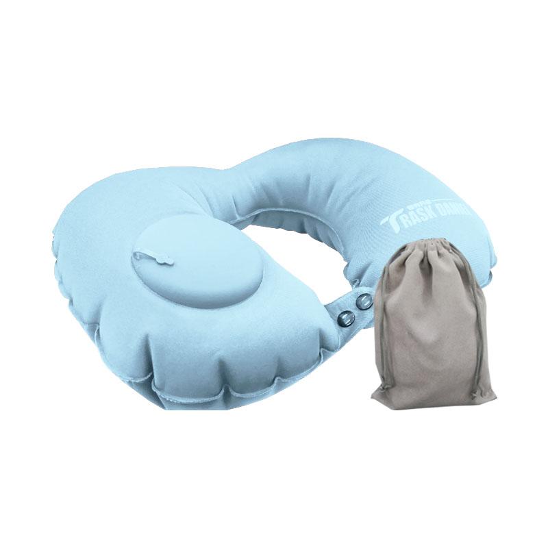 Suchprice® 優價網 按壓式旅行充氣頭枕 連收納袋-Blue-Suchprice® 優價網