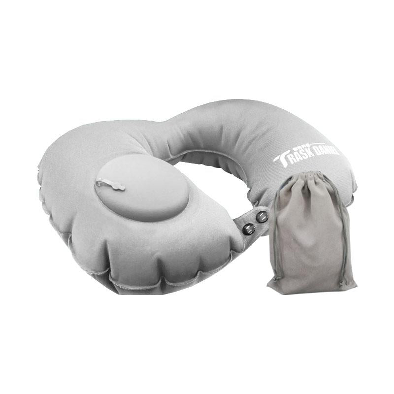 Suchprice® 優價網 按壓式旅行充氣頭枕 連收納袋-Grey-Suchprice® 優價網