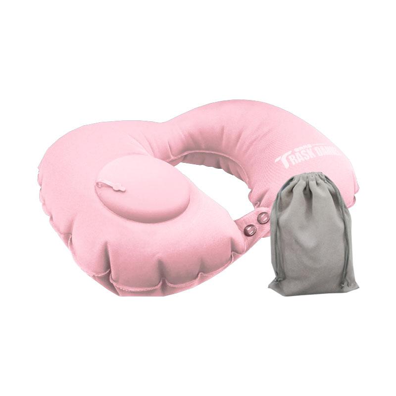 Suchprice® 優價網 按壓式旅行充氣頭枕 連收納袋-Pink-Suchprice® 優價網