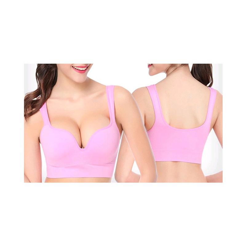 Suchprice® 優價網 舒適集中胸圍 2件裝-粉紅色-M-Suchprice® 優價網