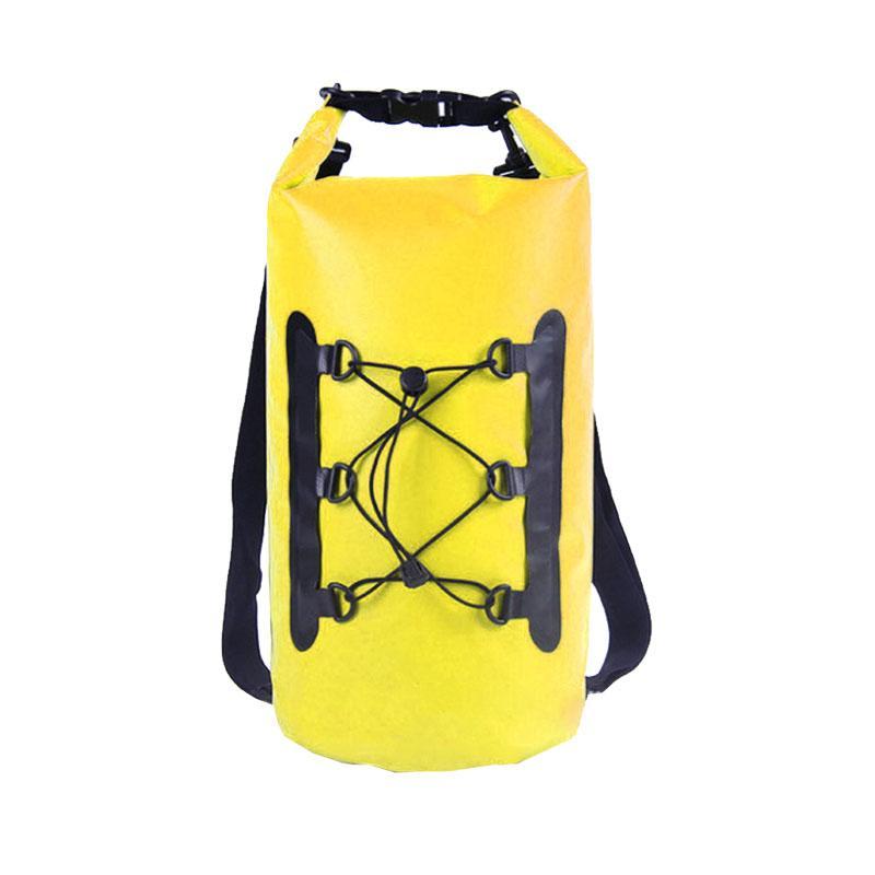Suchprice® 優價網 PVC 雙肩背包 防水袋 15L-黃色-Suchprice® 優價網