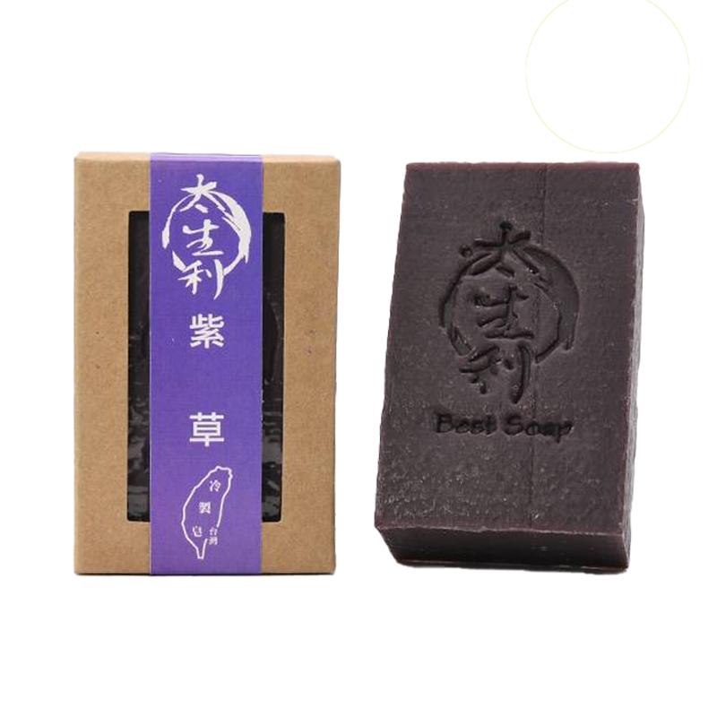 太生利 紫草皂 台灣冷製手工皂 調理舒緩 100g（附送起泡袋1個）-1件-Suchprice® 優價網