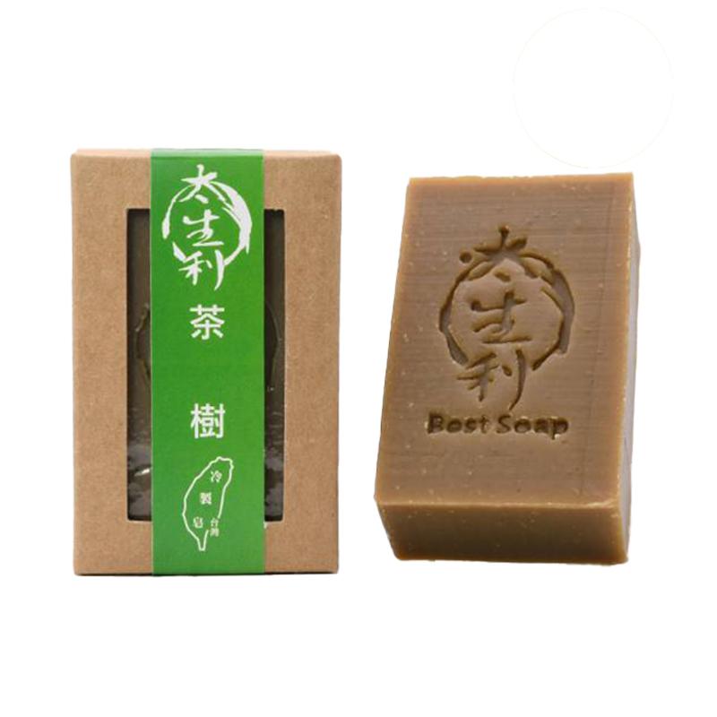 太生利 茶樹皂 台灣冷製手工皂 控油潔淨 100g（附送起泡袋1個）-1件-Suchprice® 優價網