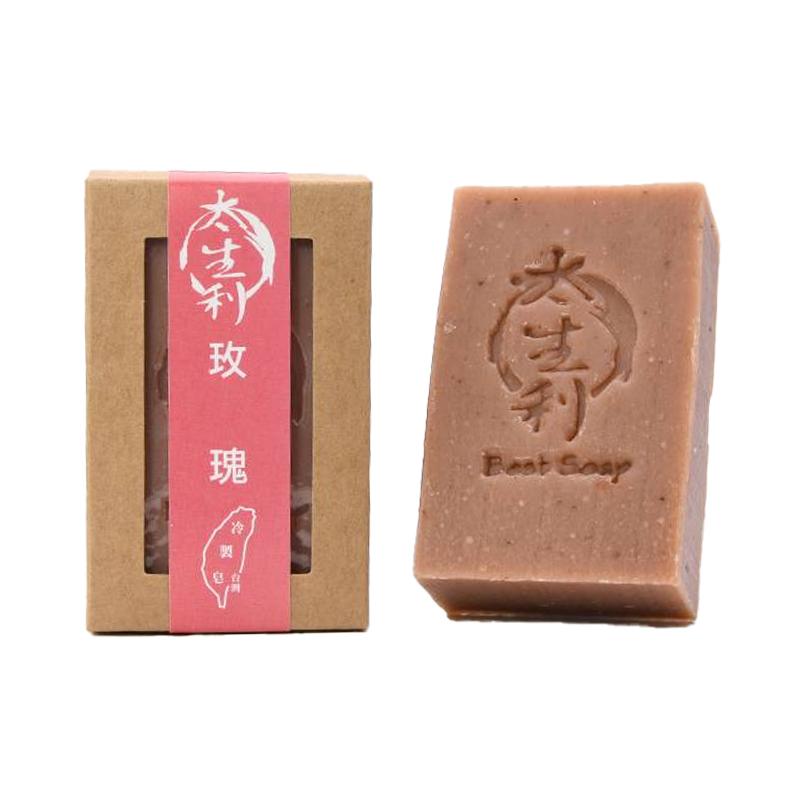 太生利 玫瑰皂 台灣冷製手工皂 美肌養成 100g（附送起泡袋1個）-1件-Suchprice® 優價網