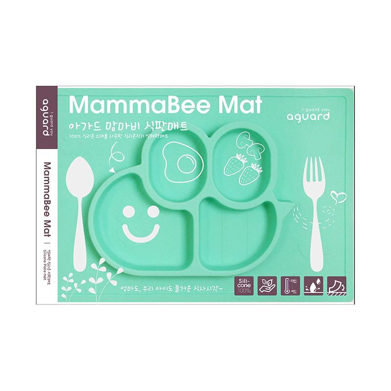 aguard 小蜜蜂造型 兒童矽膠吸盤餐碟 4個月以上-薄荷綠-Suchprice® 優價網