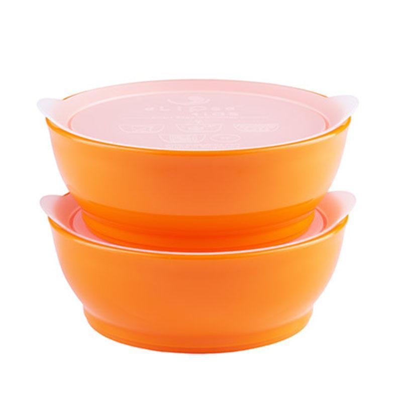 eLipse Bowl 第三階段 12安士有蓋膠碗 2個裝-橙色-Suchprice® 優價網