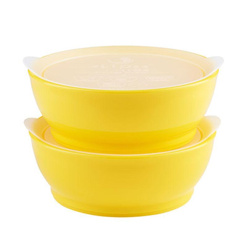 eLipse Bowl 第三階段 12安士有蓋膠碗 2個裝-黃色-Suchprice® 優價網